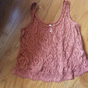 Lace crop top tank
